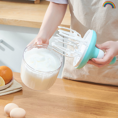 Household baking tools cake cream whipper stirring rod egg white foamer semi-automatic hand-cranked egg beater