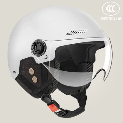 half helmet | Motosiklet kaskı (dəbilqə) - anti-fog-short-goggles-four-season-white-ear-protection-detachable-one-size-fits-all