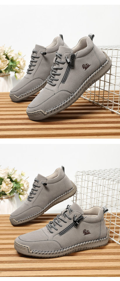 Giày bệt nữ đế mềm may tay kiểu Martin mũi tròn, đế cao 3 cm — A805 kaki, A805 màu hồng, A805 màu nâu, A805 màu trắng chi tiết 21