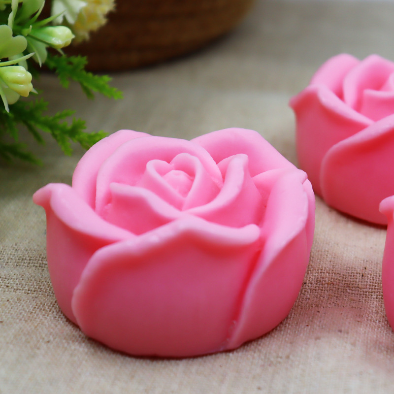 Spot Rose Essential Oil Jabón hecho a mano Lavado de cara Baño Limpiador Baño Aceite esencial de rosa Jabón hecho a mano