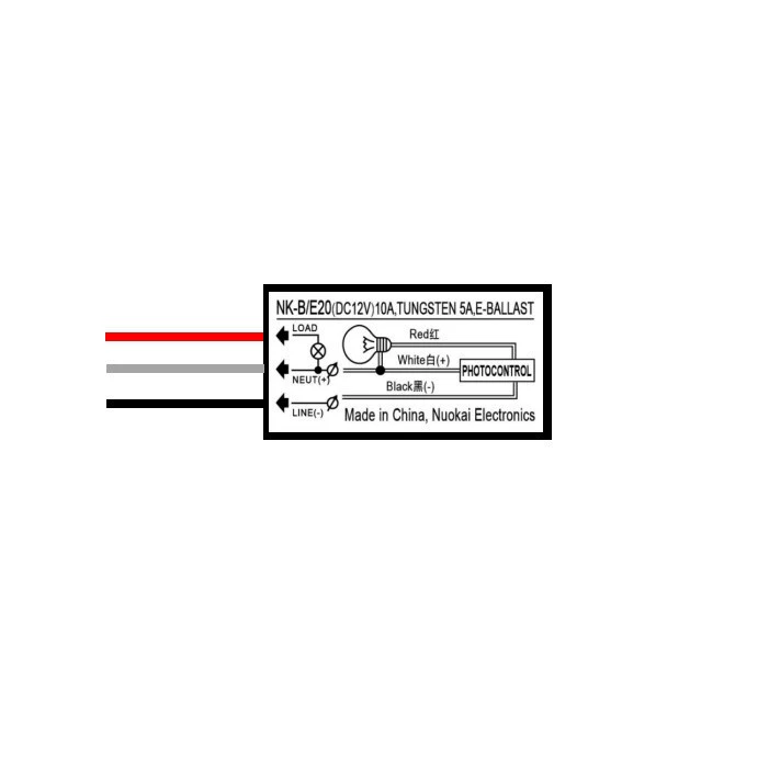 Выключатель управления уличным освещением NK-B/E20 DC 12VDC