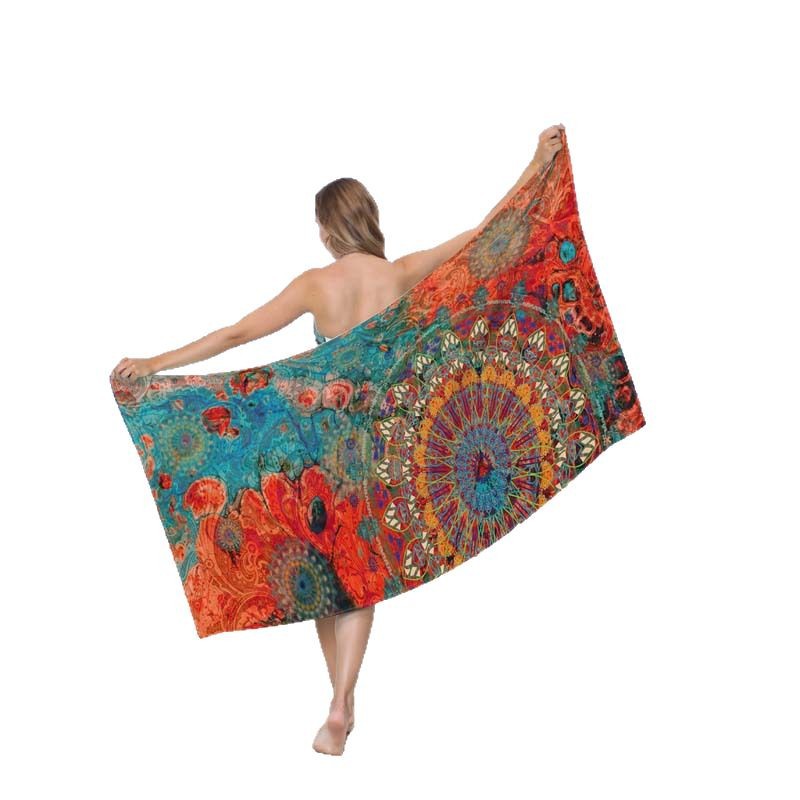 Suministro especial de doble cara terciopelo Internet celebridad serie rectangular fábrica al por mayor material garantía Toalla de playa Toalla de baño