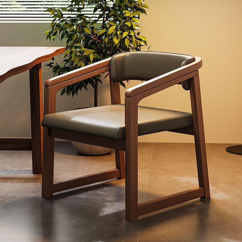 Solid Wood Dining Chair, Light Luxury Tea Chair, Chinese-Style Backrest Chair, Home Armchair, Simple Modern Backrest Chair, Tea Chair