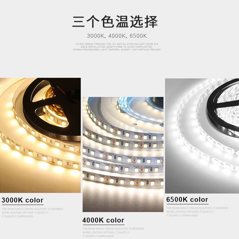 Correa de luz de bajo voltaje de 24v sin soldadura tira de luz suave led techo de gabinete de cocina lámpara lineal súper brillante impermeable