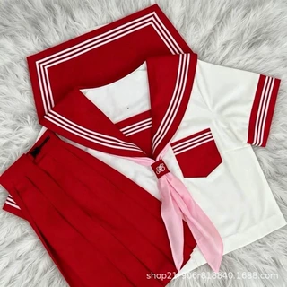 厂家批发jk制服全套新红三本正统水手服jk校供感jk套装jk裙百褶