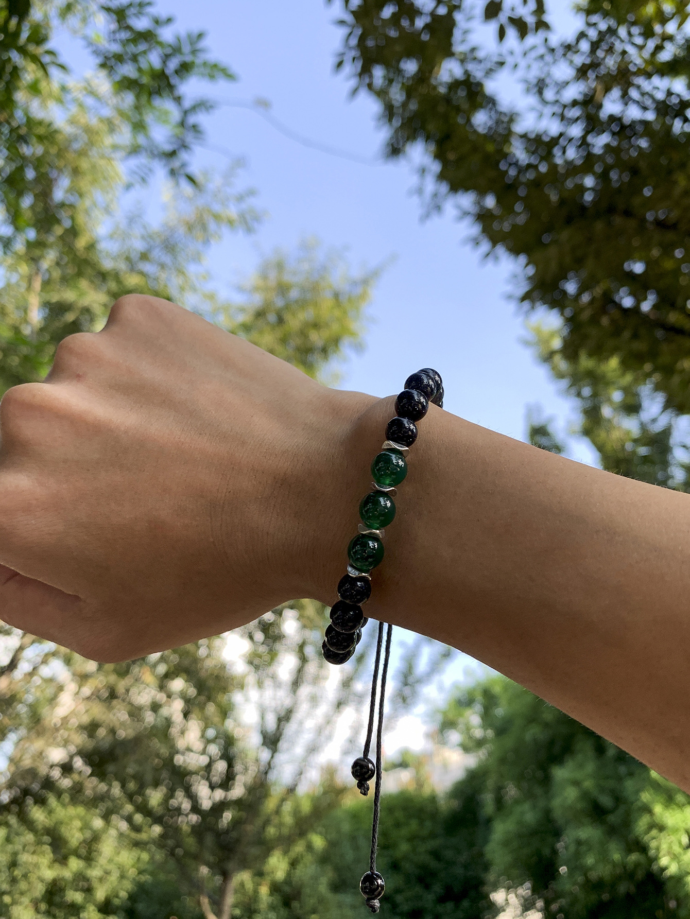 1 Piece Simple Style Multicolor Plastic Agate Braid Menu0027S Bracelets