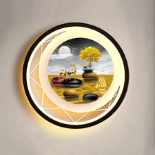 2024新款壁灯卧室床头灯客厅背景墙壁画灯楼梯轻奢创意装饰房间灯