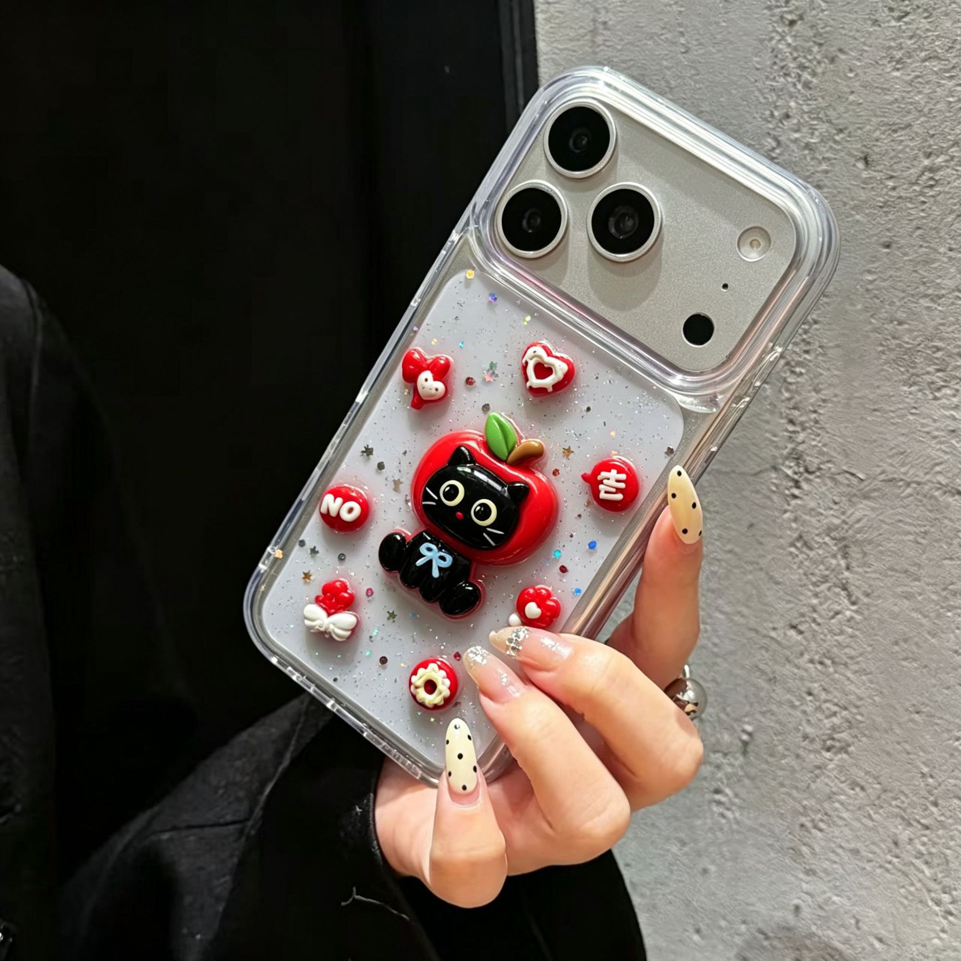 Y2K红苹果猫咪适用苹果18promax手机壳iPhone17pro可爱16/15新款X