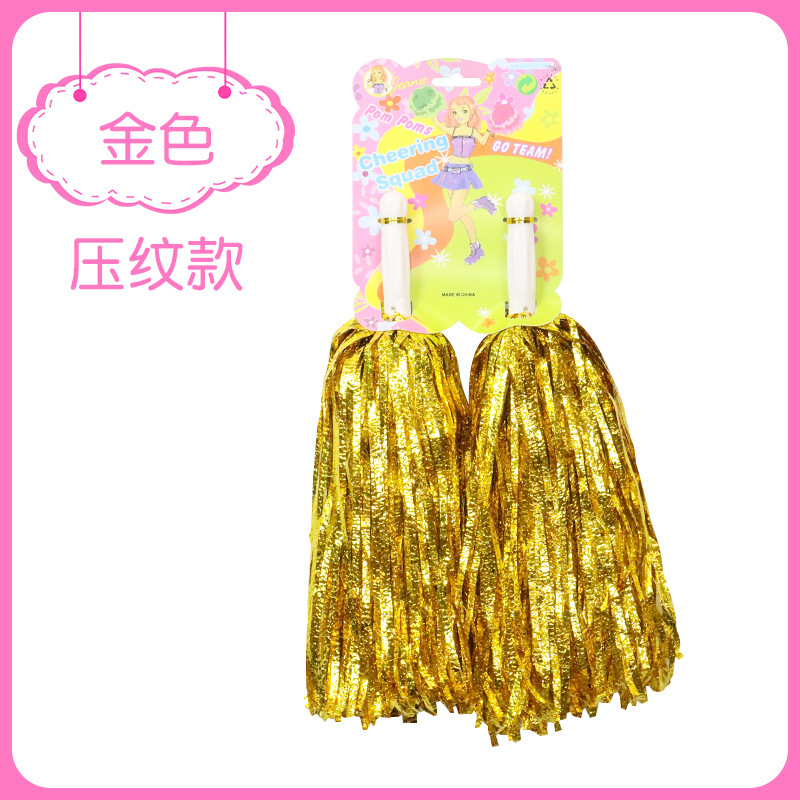 Pompones de Cheerleading de Plástico con Mango Artesanal para Baile