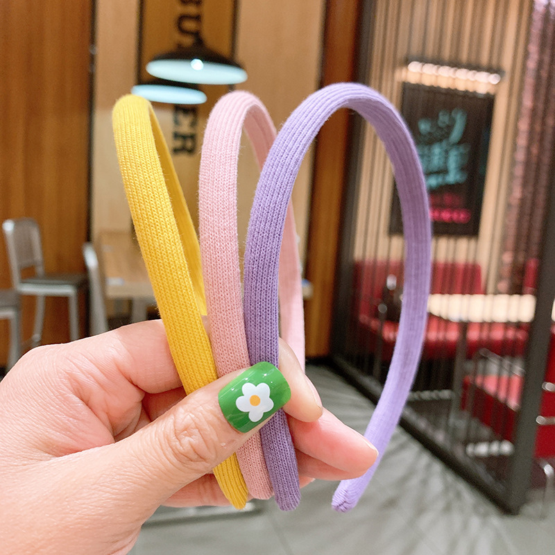 Koreanisches Niedliches Einfaches Farbstirnband display picture 4