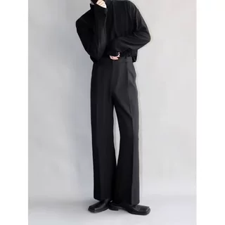 2026新款潮牌美式复古垂感直筒休闲裤男街头宽松百搭微喇西装长裤