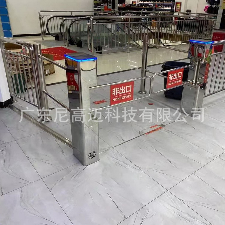 供应超市单象门电动立式护栏摆闸机进出口行人通道自动感应道闸门