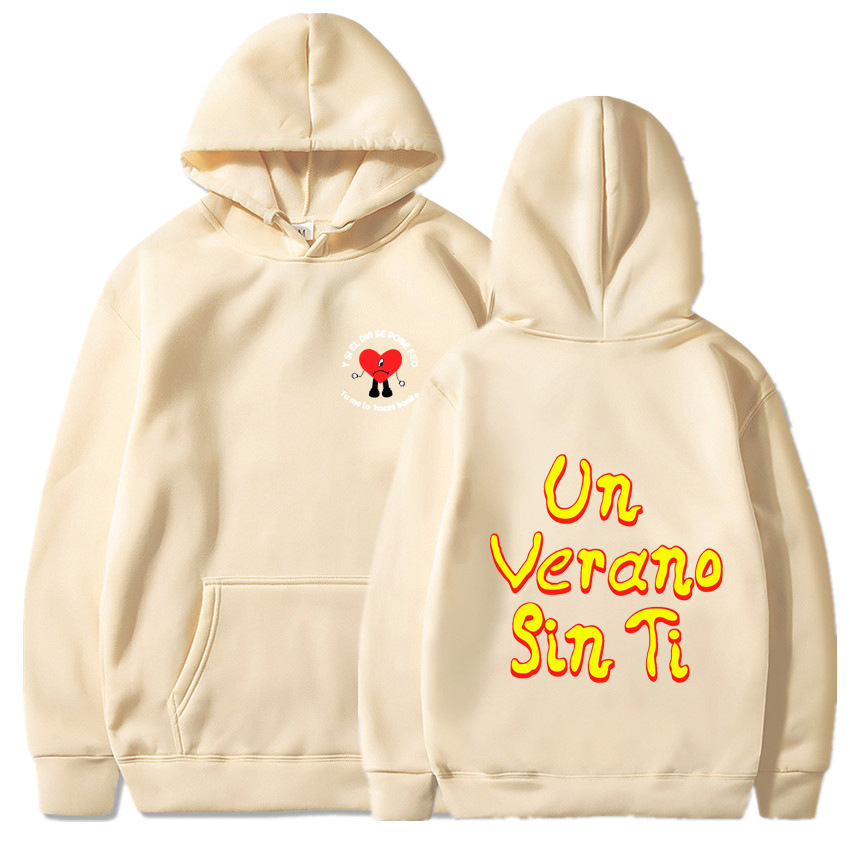 Nuevo otoño e invierno transfronterizo un verano sin ti bad bunny nuevo álbum sudadera con capucha