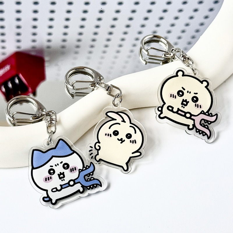 クリエイティブかわいい Jiyikawa キーホルダーペンダント小さなギフトギフトスクールバッグペンダントアクリル漫画アクセサリー|undefined
