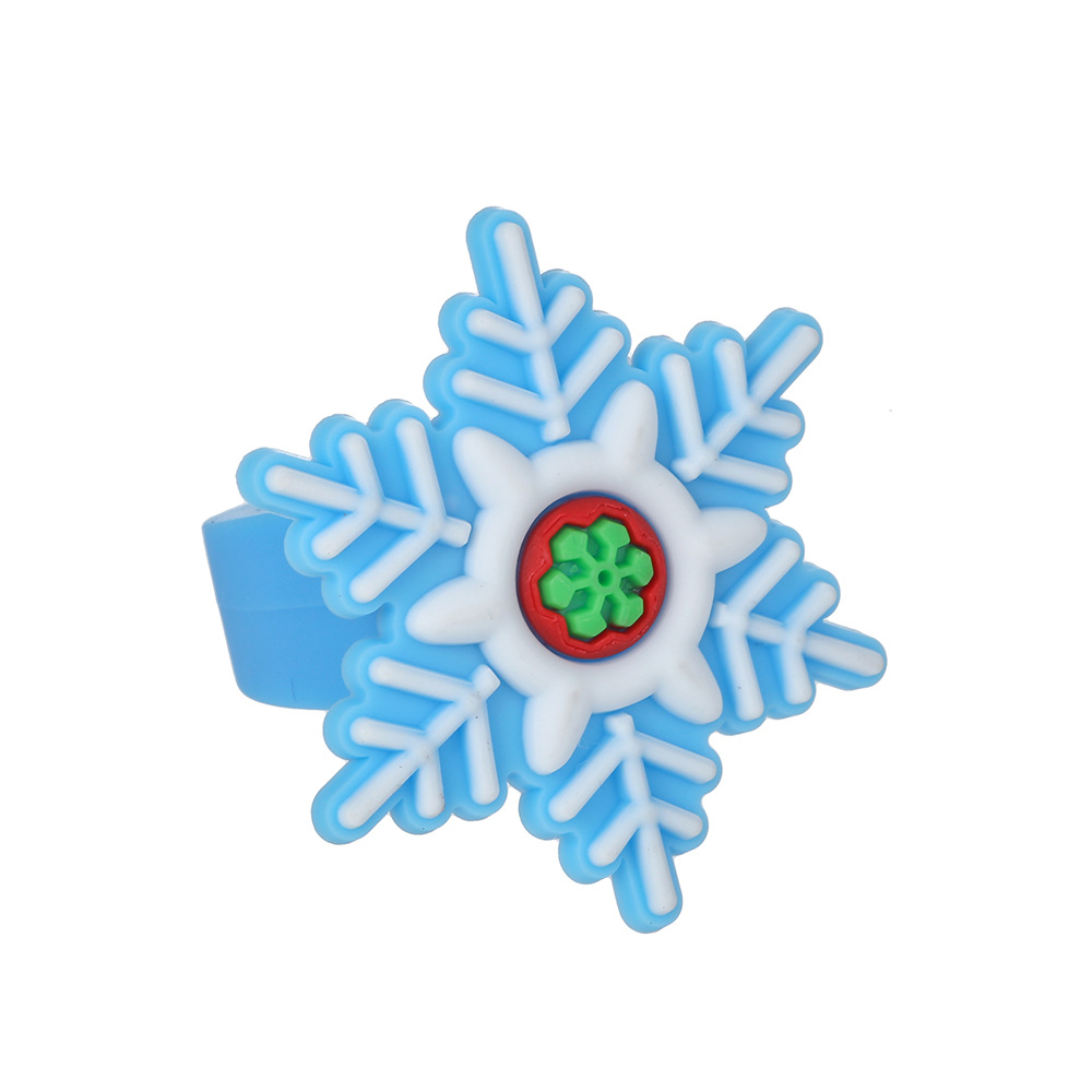 Cartoon Style Santa Claus PVC Epoxy Kidu0027S Rings 1 Piece