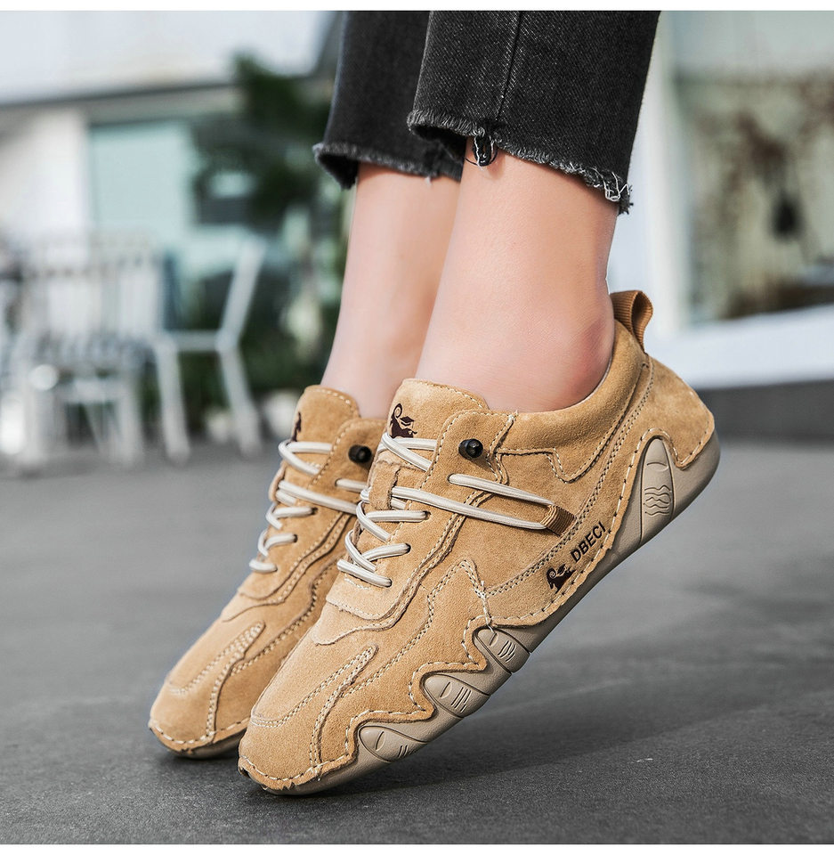 Giày thể thao da thật unisex cổ thấp mũi tròn, đế cao su, phong cách năng động — 662-3 mặt Da Màu Hồng, 662-3 mặt da màu cát, 662-3 mặt da màu nâu, 662-3 mặt da màu xám chi tiết 28