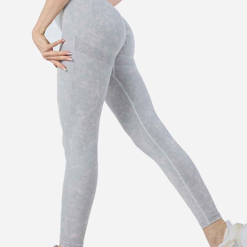 2024 comercio exterior europeo y americano sin costura lavado sexy pantalones de yoga melocotón cadera deportes fitness pantalones leggings de mujer