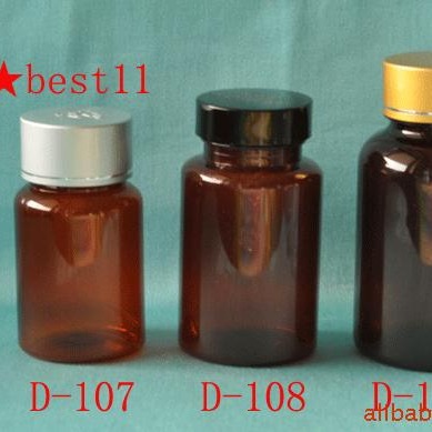 供应塑料瓶 透明固体PET瓶 金属盖保健品瓶