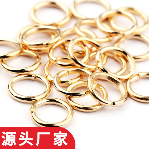 仿金diy闭口圈手链项链收尾金属连接环铁圈龙虾扣链条饰品配件
