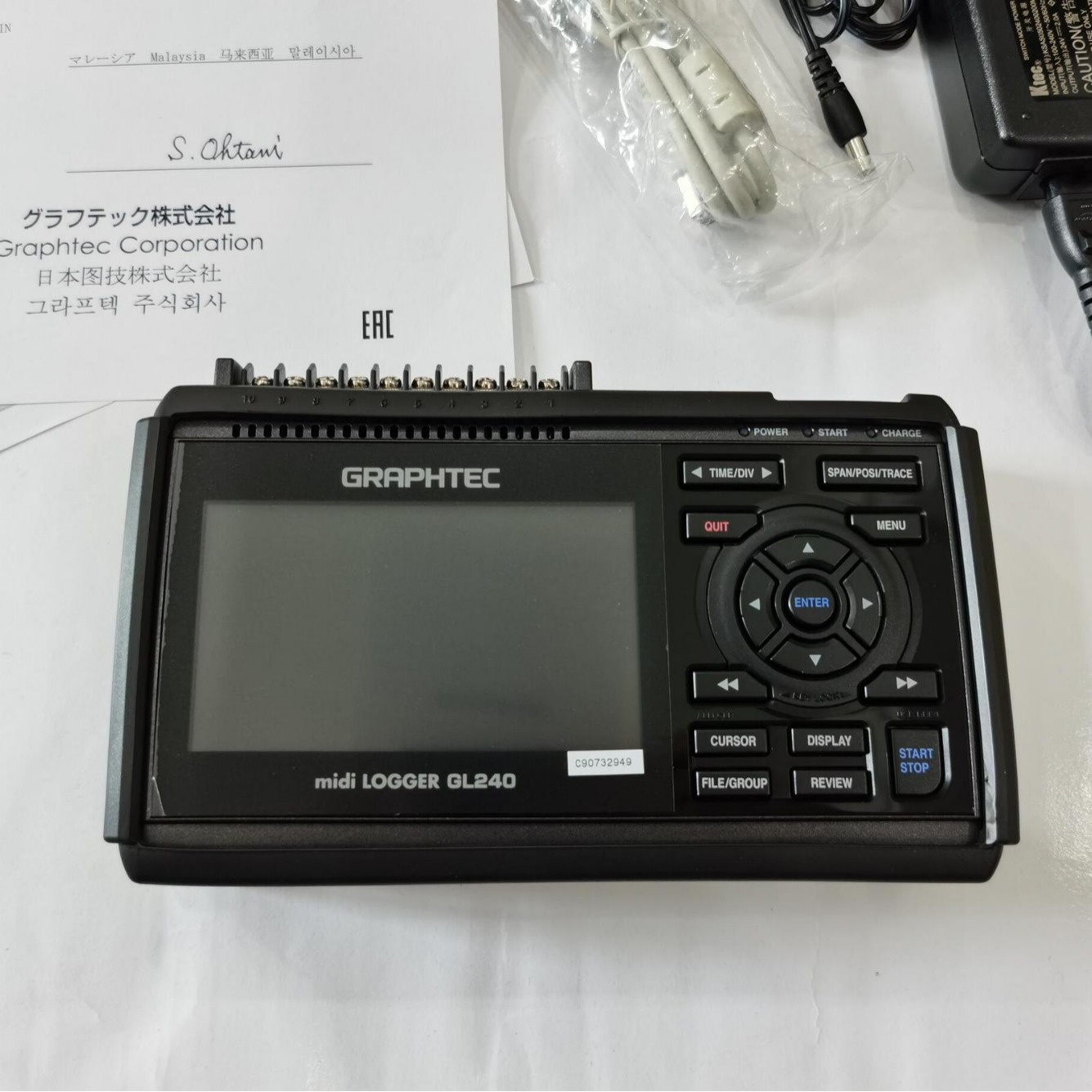 日本图技GRAPHTEC midi LOGGER GL240温度记录仪显示波形曲线
