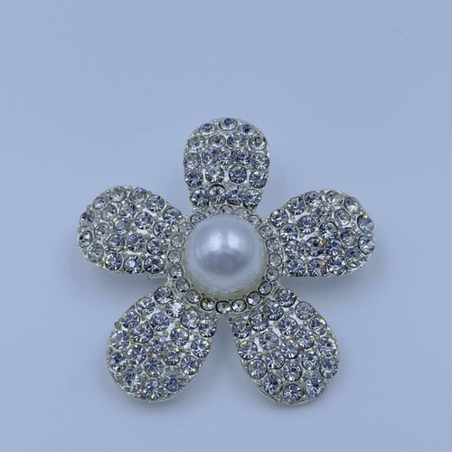 New Korean style simple flower bow brooch children's clothing DIY jewelry diamond brooch small fragrant style suit accessories