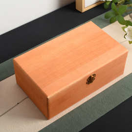 欧复古木盒子茶叶木盒茶叶礼盒松木翻盖木盒中式汉服收纳盒厂家