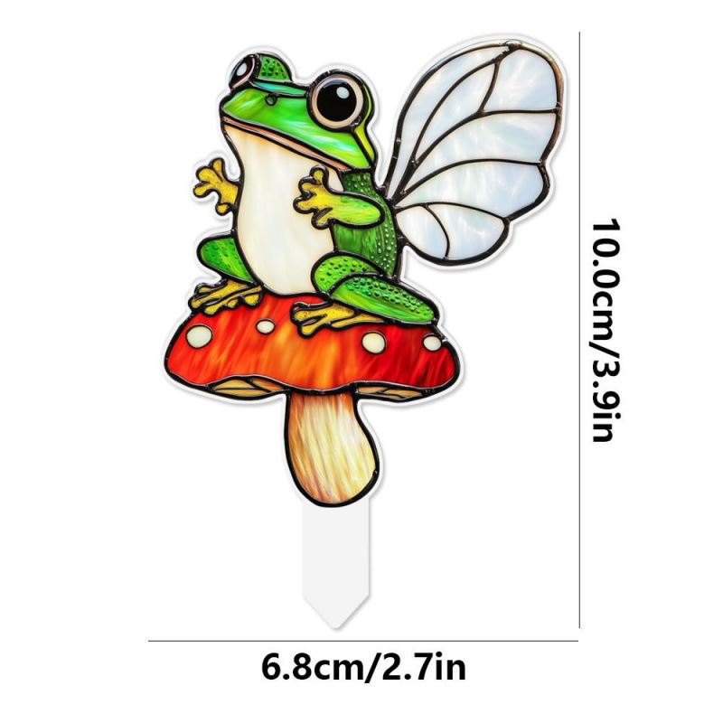 跨境新款2D亚克力盆栽花盆栽装饰插件户外草坪装饰植物摆件|undefined