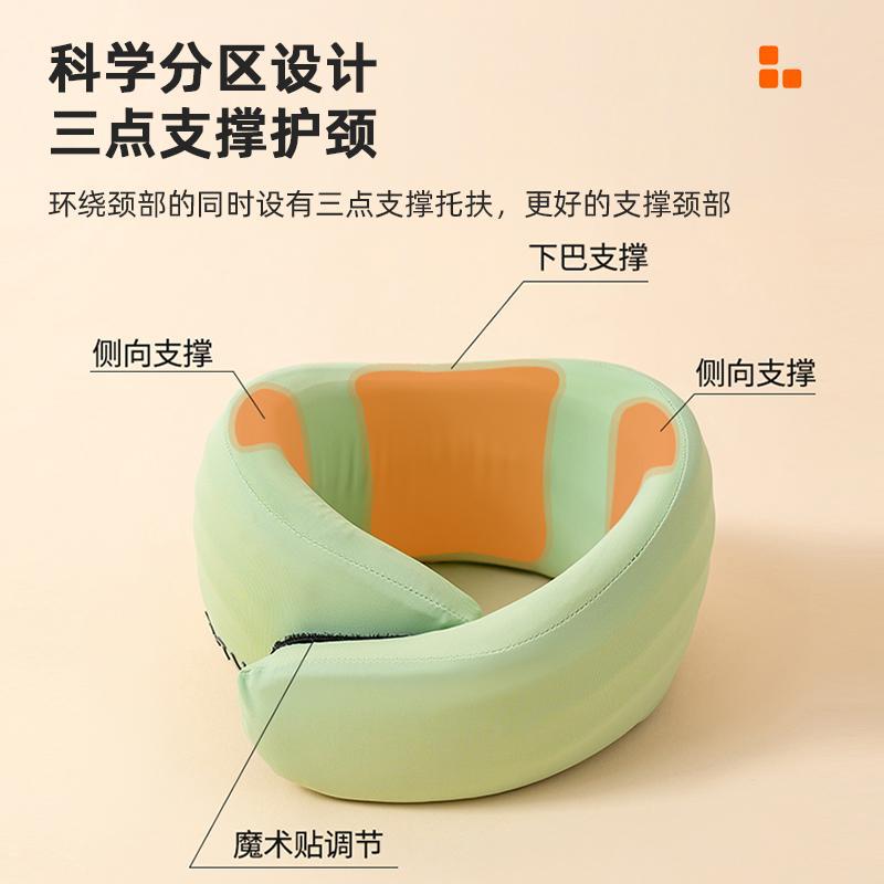 Procesamiento de almohadas en forma de U personalizadas, almohadas para el cuello de viaje, almohadas para el cuello de alta velocidad, almohadas para el cuello, almohadas para la columna cervical, almohadas portátiles de memoria de algodón en forma de U