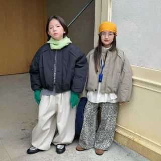 【特价】2025冬季新款韩版儿童潮酷加棉棉衣女童短款机车保暖棉袄