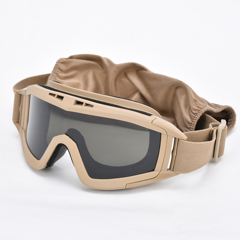 Gafas Tácticas de Protección del Desierto de TPU y PC, Lentes Intercambiables