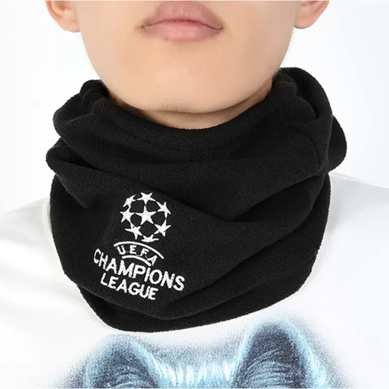 欧冠足球围脖手套帽子冬季儿童成人套装球迷保暖训练运动三合一