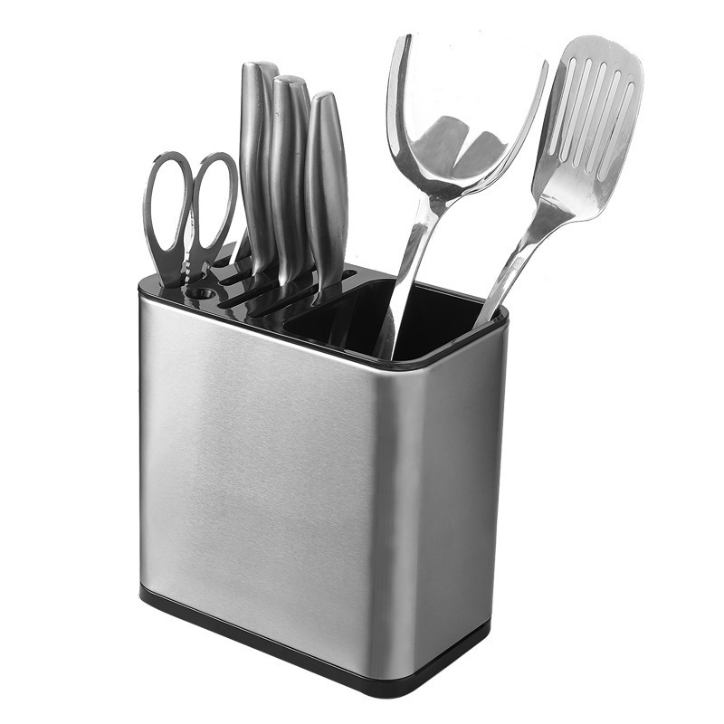 Acero inoxidable cocina acabado de cuchara de cocina estante de almacenamiento de cuchara de cocina caja de almacenamiento de cuchara palillos fritos cucharas soporte de cuchara