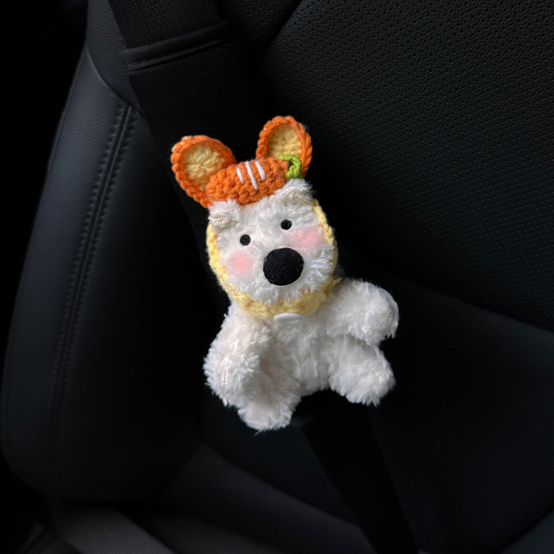 West Highland cachorro decoración de bloqueo de coche limpiaparabrisas de coche luz de dirección muñeca muñeca decoración de coche mujer linda