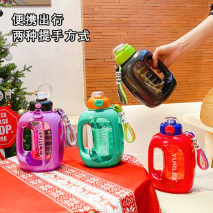 1.5L large capacity portable kettle with scale gym ton bucket water Cup fitness Internet Celebrity Cup wholesale
