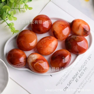 天然红玛瑙把玩矿物红玛瑙原石随形摆件居家办公工艺品批发