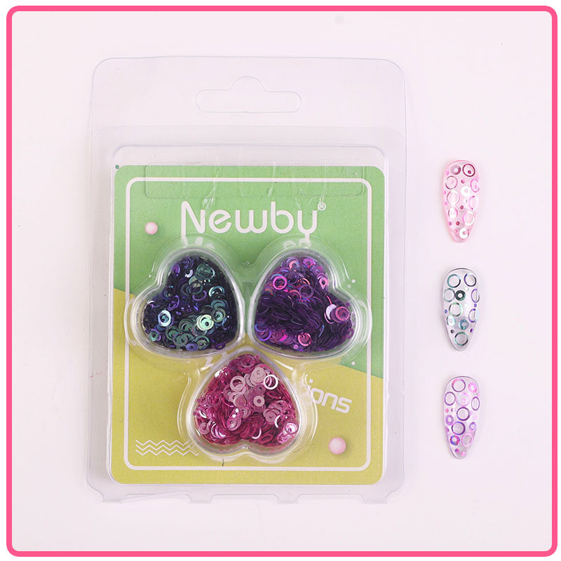 Arte de uñas Aurora mariposa lentejuelas irregulares láser corazón lentejuelas brillo de uñas color mágico accesorios de joyería en caja