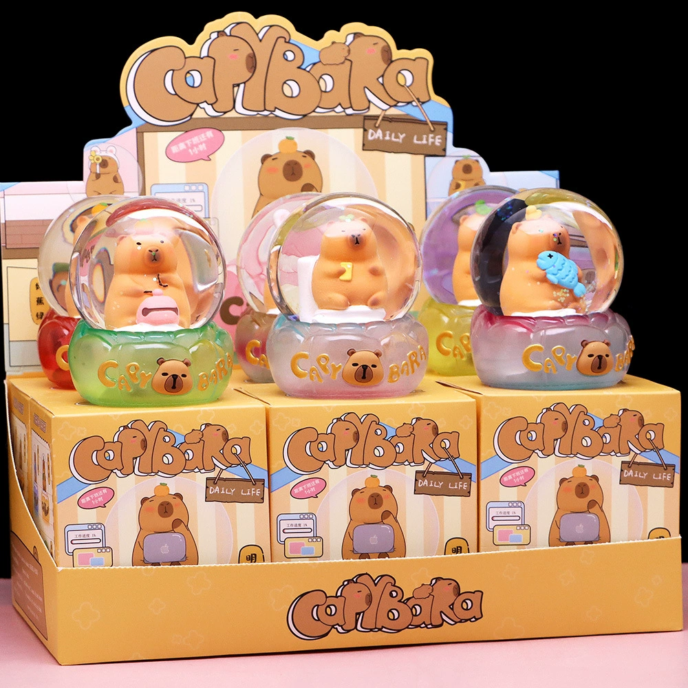 Бокс слепой Kapibala Capybara резиновая фигурака, милая анимационная коллекционная фигурка, случайный 1 шт.