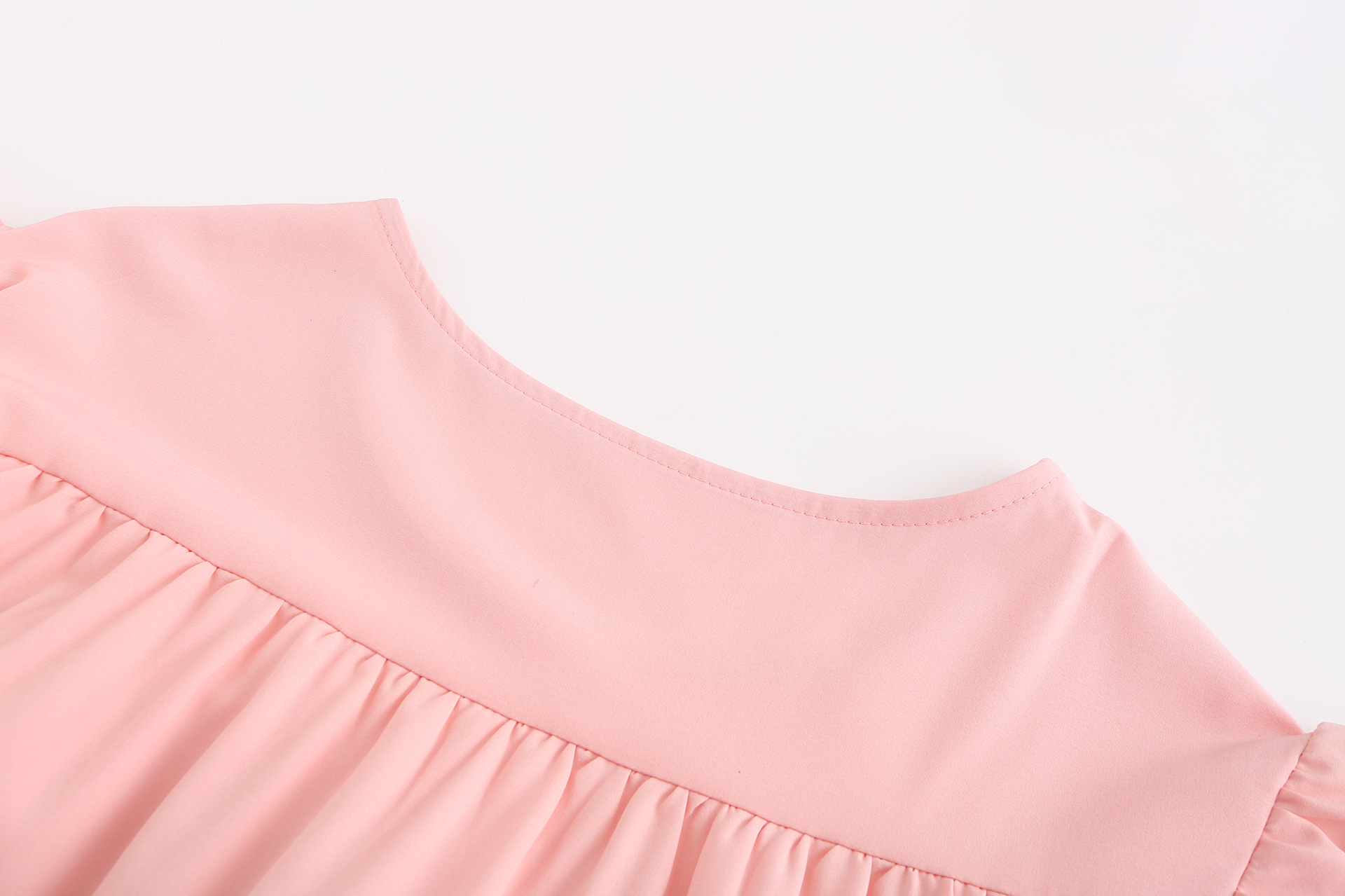 Round Neck Short Sleeve loose solid color Dress NSXWL118617