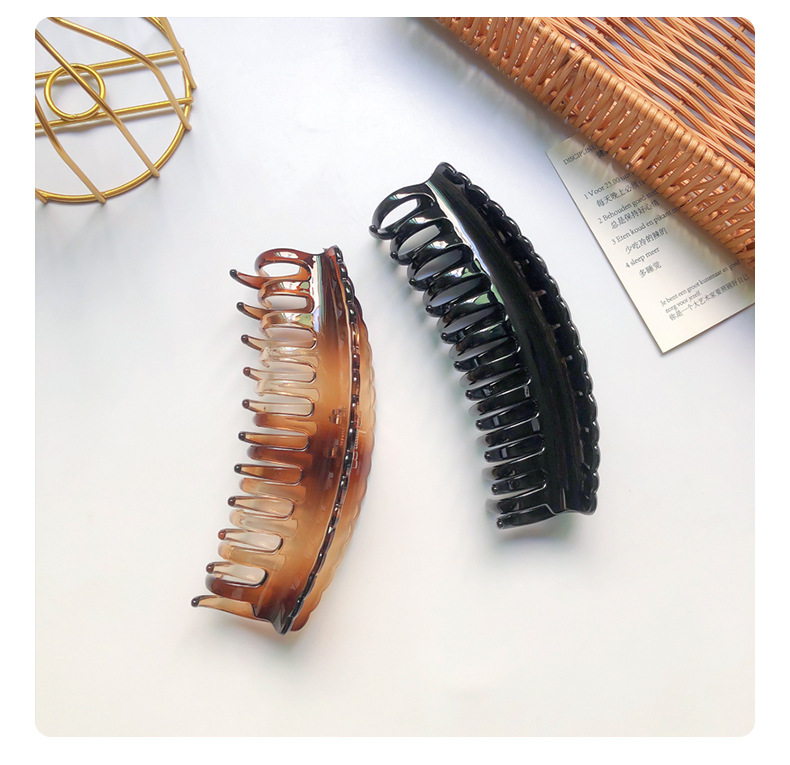 Fashion Simple Plastic Hair Clip Solid Color Hair Accessories display picture 1