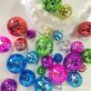 Mirror laser foam Disco Christmas glass lens ball silver gold color mirror cake decoration plug -in