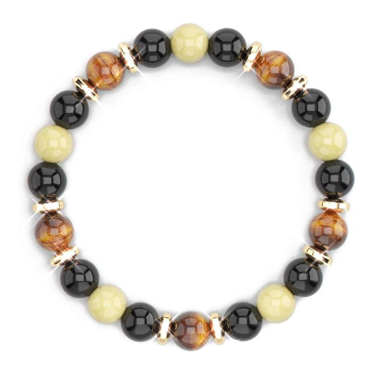 Simple Style Crack Volcanic rock Beaded Bracelets 1 Piece