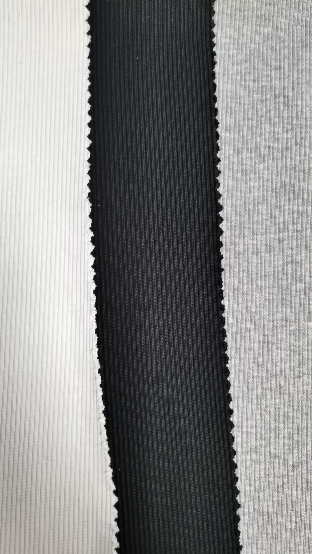 420g棉氨2*2罗纹白色黑色麻灰3色可选布料面料批发