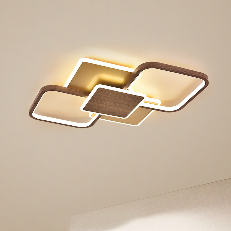 北欧日式创意水转印LED吸顶灯简约客厅吸顶灯卧室灯具样品房灯饰