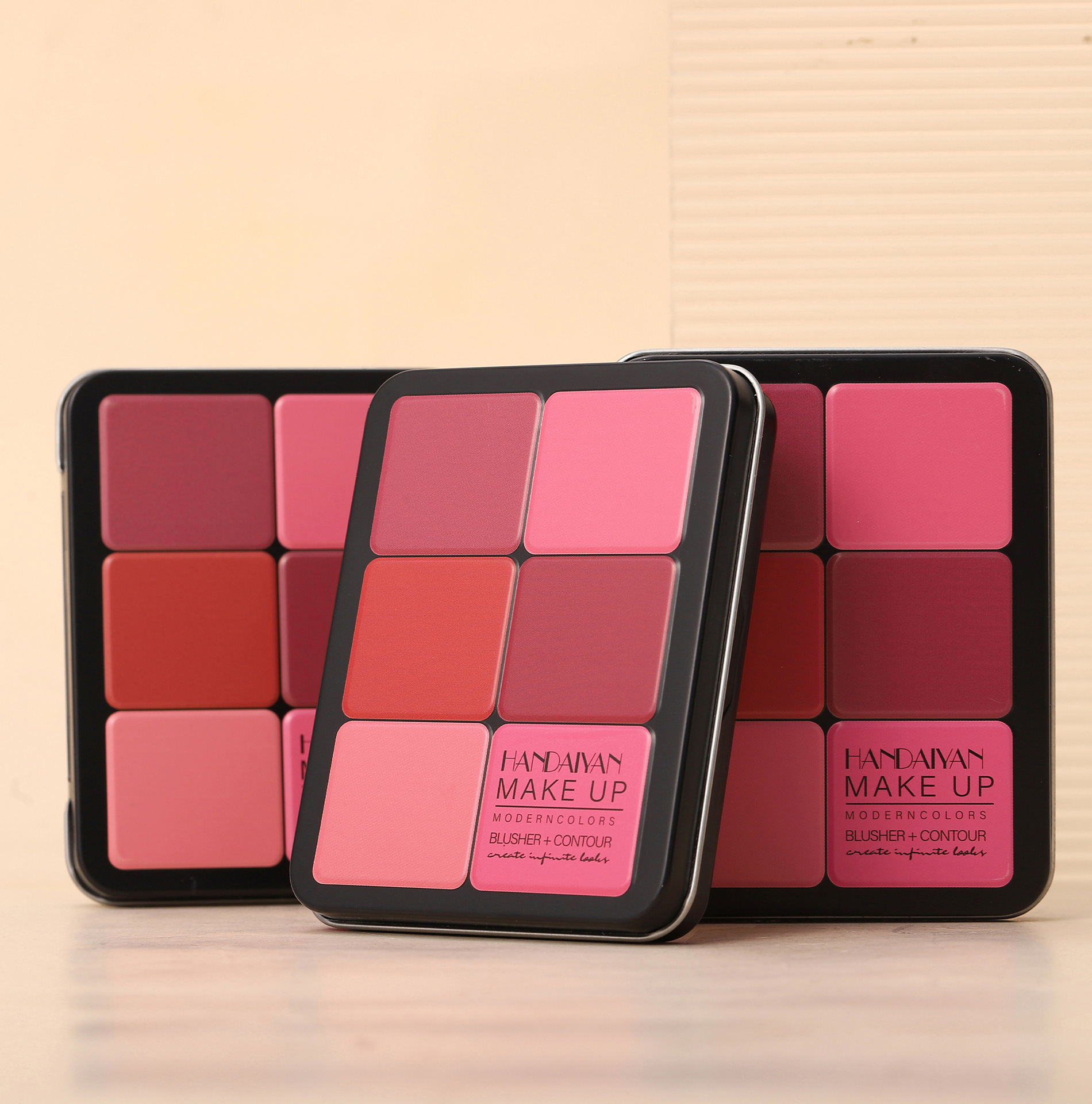 Cross-border 12-color tin box Blush palette, multi-purpose handaiyan Concealer Highlighter Contouring Palette Matte Blush Cream undefined