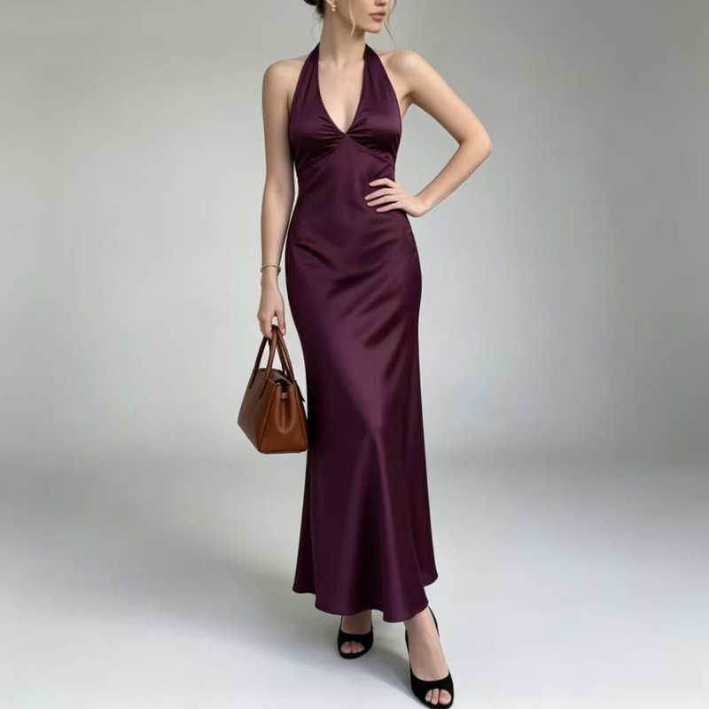 European and American Cross-Border Tk Amazon 2026 New Summer Women's Elegant Backless Waist-Cinching Evening Gown Long Dress European and American Cross-Border Tk Amazon 2026 New Summer Women's Elegant Backless Waist-Cinching Evening Gown Long Dress