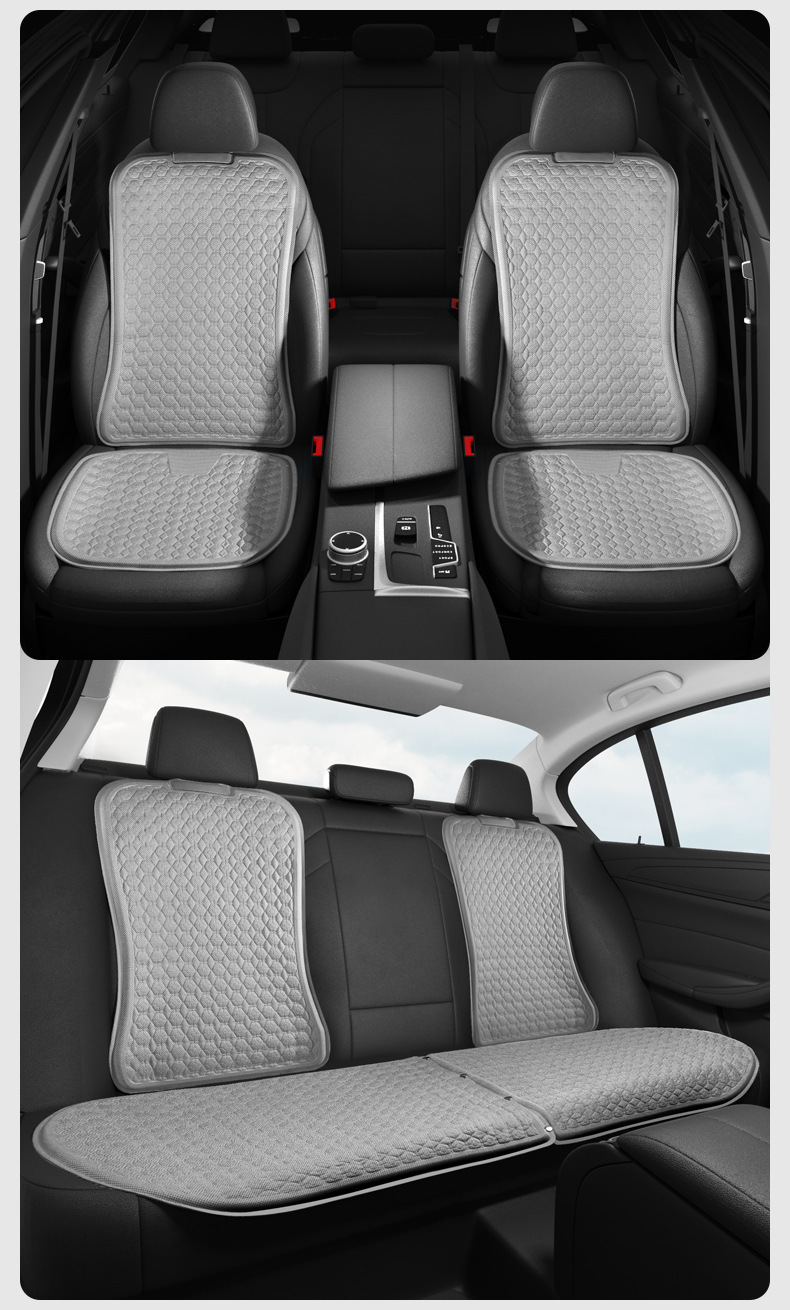 Car Seat Cushion Gel Cooling Cushion Single Piece Four-Season Universal Truck Summer Seat Cushion Ventilated Car Ice Silk Silicone Car Cushion