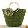 One piece of new rattan editors, weaving, flowers, hand, handbag, beach bag