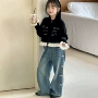 女童秋季连帽儿童毛衣
