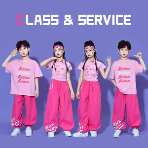 Children cheerleading performance hip hop street costumes girls Hiphop dance gogo dancers rapper singer dance outfits kindergarten performance uniforms