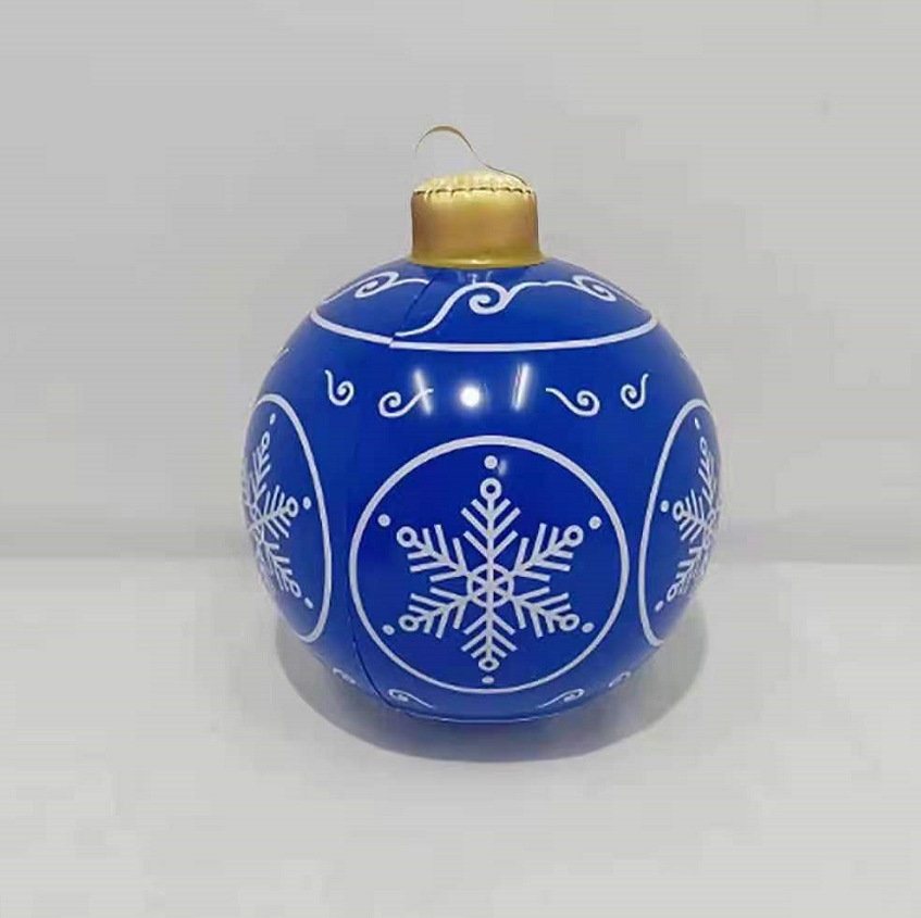 Navidad decoración globo 60cm diversión al aire libre vacaciones atmósfera impresión PVC inflable BOLA DE Navidad artesanía adornos